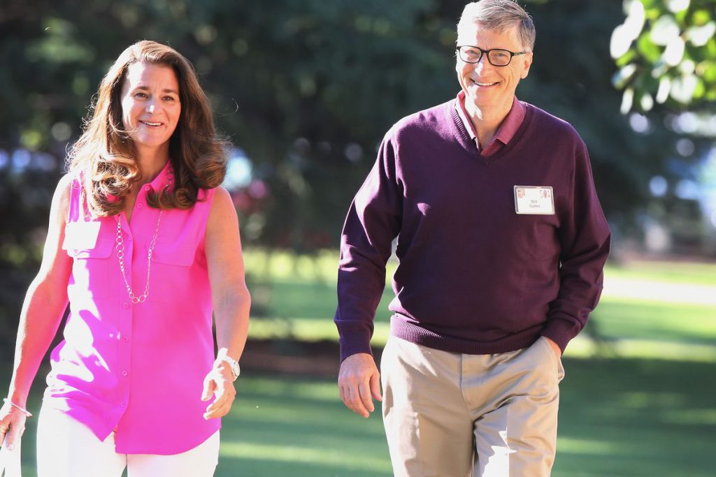 Happy Entrepreneur Couple Bill Gates And Melinda Gates