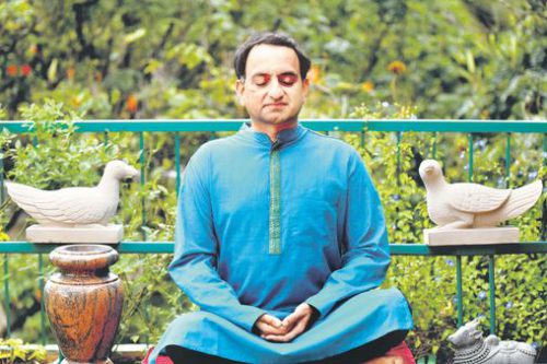 Siddharth Mangharam Practicing Vipassana Meditation In His Balcony